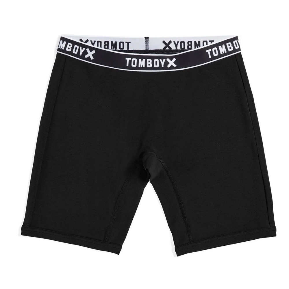 TOMBOYX Women’s 9” Boxer Briefs Black Logo size: XS